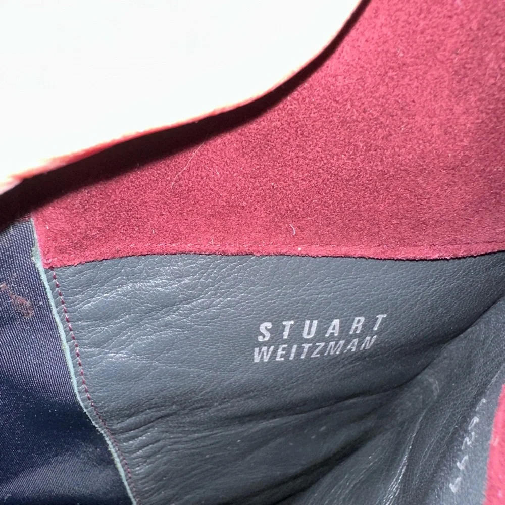 Genuine Stuart Weitzman 5050 Burgundy Over-the-Knee Boots 7 M - Picture 9 of 9